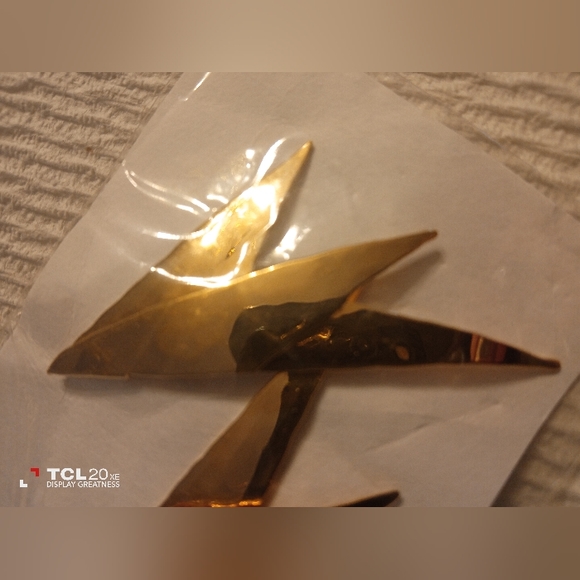 Vintage L Bott signed flare pierced earrings - Picture 2 of 3